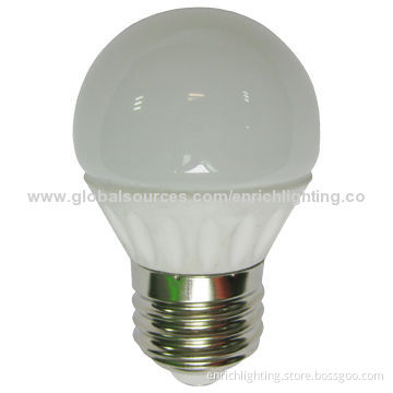 3W E27 G45 LED Bulb with Nichia LED Chip, 220-260lm, 330-degree Beam AngleNew